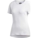 Weiße Kurzärmelige adidas Supernova T-Shirts für Damen Größe M 