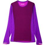 Pinke Langärmelige adidas Supernova T-Shirts für Damen Größe M 