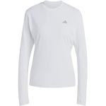 Weiße Langärmelige adidas Run It T-Shirts für Damen Größe XL 