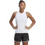 Reduzierte Weiße adidas Run It Tank-Tops für Damen Übergrößen für den für den Sommer 