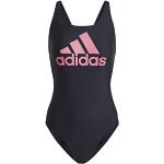 Pinke Sportliche adidas Damenschwimmanzüge & Damensportbadeanzüge Größe L 