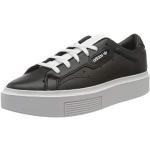 Schwarze adidas Sleek Low Sneaker aus Glattleder für Damen Größe 41,5 