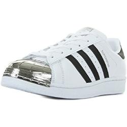 adidas Damen Superstar Metal Toe Trainer Low, Weiß (Footwear White/core Black/Silver Metallic)