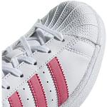 adidas Damen Superstar Sneaker, Weiß Real Pink Real Pink, 36 2/3 EU