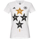 Reduzierte Bunte adidas DFB DFB - Deutscher Fußball-Bund Rundhals-Ausschnitt T-Shirts aus Baumwolle für Damen Größe S 