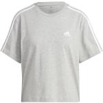 Reduzierte Graue adidas Performance Essentials T-Shirts aus Baumwolle für Damen Größe M 