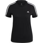 Reduzierte Schwarze Sportliche Kurzärmelige adidas Performance Essentials T-Shirts aus Baumwolle für Damen Größe M 