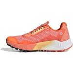 Reduzierte Korallenrote adidas Terrex Agravic Flow Trailrunning Schuhe mit Schnürsenkel aus Mesh für Damen Größe 38 