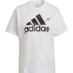 Weiße adidas Graphic T-Shirts für Damen Größe M zum Valentinstag 