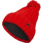 Rote adidas Golf Strickmützen mit Bommeln aus Fleece für Damen für den für den Winter 