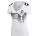 Weiße adidas DFB DFB - Deutscher Fußball-Bund V-Ausschnitt Deutschland Trikots für Damen Größe S - Heim 
