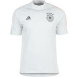 Graue Kurzärmelige adidas DFB DFB - Deutscher Fußball-Bund Rundhals-Ausschnitt T-Shirts für Herren 