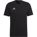 Reduzierte Schwarze adidas Performance V-Ausschnitt T-Shirts aus Jersey für Herren Größe S 