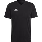 Reduzierte Schwarze adidas Performance V-Ausschnitt T-Shirts aus Jersey für Herren Größe XL 