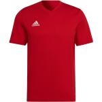 Reduzierte Rote adidas Performance V-Ausschnitt T-Shirts aus Jersey für Herren Größe XL 