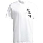 Weiße adidas Essentials T-Shirts für Herren Größe M 