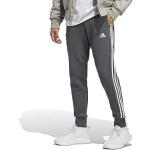 Adidas, Essentials French Terry Tapered Cuff 3-Stripes, Jogginghose, Dunkelgraue Heather/Weiß, L, Mann