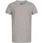 Graue Kurzärmelige adidas Essentials Kinder T-Shirts aus Baumwolle Größe 110 