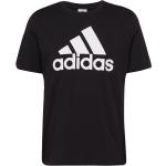 Schwarze Sportliche adidas Essentials T-Shirts aus Jersey für Herren Größe L 