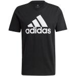 Reduzierte Schwarze Kurzärmelige adidas Essentials T-Shirts aus Baumwolle für Herren Größe XXL 