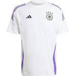 Weiße Gestreifte adidas DFB DFB - Deutscher Fußball-Bund Herrenfanshirts Größe XL 