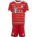 Rote Atmungsaktive adidas FC Bayern Kindersportshirts - Heim 2022/23 