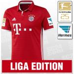 adidas FC Bayern Home Jersey 2016/2017 Junior rot/weiss Größe 176