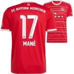 Rote adidas FC Bayern FC Bayern München Trikots für Herren Übergrößen zum Fußballspielen - Heim 2022/23 
