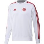Weiße adidas FC Bayern Herrensweatshirts aus Baumwolle Größe L 
