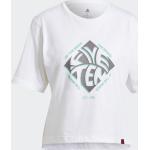 Weiße adidas Five Ten T-Shirts für Damen Größe M 