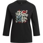 Schwarze Streetwear Langärmelige adidas Five Ten T-Shirts für Damen Größe M 