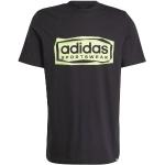 Schwarze Langärmelige adidas Sportswear T-Shirts aus Baumwolle für Herren Größe 4 XL 