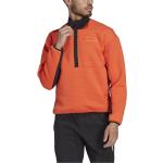 Orange adidas Performance Herrenfleecepullover & Herrenfleeceshirts mit Reißverschluss aus Fleece Größe XXL 