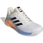 Weiße adidas Performance Badmintonschuhe mit Schnürsenkel aus Mesh leicht für Herren Größe 49 