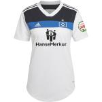 Weiße adidas Hamburger SV Damenfußballtrikots zum Fußballspielen - Heim 2022/23 