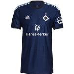 Blaue adidas Hamburger SV Hamburger SV Trikots zum Fußballspielen - Auswärts 2022/23 