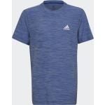Blaue Melierte adidas Kinder T-Shirts aus Jersey Größe 140 