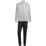 Adidas Herren Basic 3-Streifen Fleece Trainingsanzug, L Tall, Medium Grey Heather/Black, L Hoch