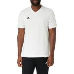 Reduzierte Weiße adidas V-Ausschnitt T-Shirts aus Jersey für Herren Größe L 
