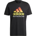 Schwarze adidas Graphic DFB - Deutscher Fußball-Bund Herrenfanshirts Größe S 