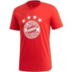 Weiße adidas Graphic FC Bayern T-Shirts aus Jersey für Herren Größe M 