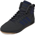 Reduzierte Anthrazitfarbene adidas Classic High Top Sneaker & Sneaker Boots mit Schnürsenkel aus Kunstfell isoliert für Herren Größe 45,5 