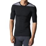 adidas Herren Kompressionsshirt Techfit Base Short Sleeve Tee Kurzarm Shirt, Black/Medium Grey Heather, S