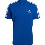 Himmelblaue Gestreifte Sportliche Kurzärmelige adidas T-Shirts aus Jersey für Herren Größe L 