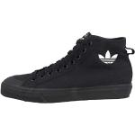 Schwarze adidas Nizza Hi High Top Sneaker & Sneaker Boots mit Schnürsenkel aus Canvas für Herren Größe 42,5 