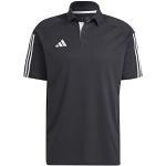 Schwarze Kurzärmelige adidas Tiro 23 Herrenpoloshirts & Herrenpolohemden aus Jersey Größe 4 XL 