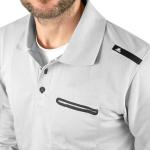 Adidas Herren Referre Polo Shirt Hemd langarm Fußball Schiedsrichter Trikot grau