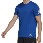 Himmelblaue Sportliche adidas Run It T-Shirts für Herren Größe M 