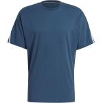 Reduzierte Marineblaue adidas Performance T-Shirts aus Baumwolle für Herren Größe M 