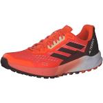 Reduzierte Korallenrote adidas Terrex Agravic Flow Trailrunning Schuhe mit Schnürsenkel aus Mesh für Herren Größe 40,5 
